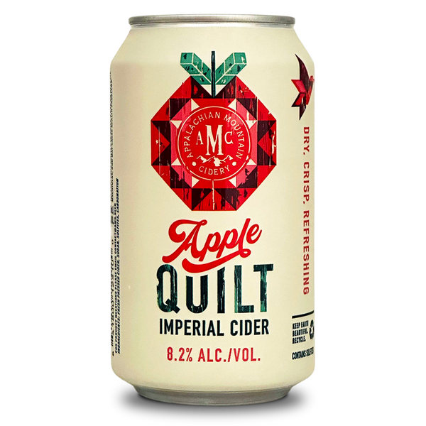 beers of america. Appalachian Mountain Cidery, Apple Quilt, 8.2% ABV. Imperial Cider. 355ml Craft ale beer can