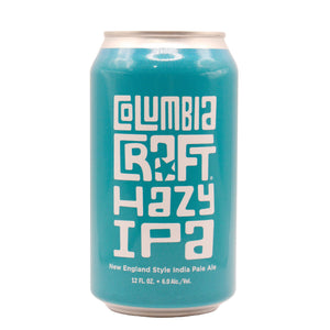 beers of america. Columbia Craft, Hazy IPA, 6% ABV. New England Style India Pale Ale. 355ml Craft ale beer can