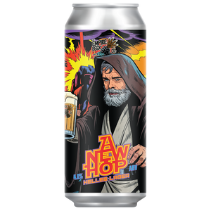 Beer can with a Star Wars-themed design featuring a character. 440ml craft beer, salt brewery