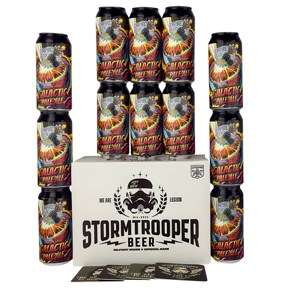 Stormtrooper beer, The Empire beer. GPA, Galactic Pale Ale, A Million Voices. Pale Ale. 6 can pack. Beer gift pack. Salt Brewery. Star Wars Gift. Craft Beer