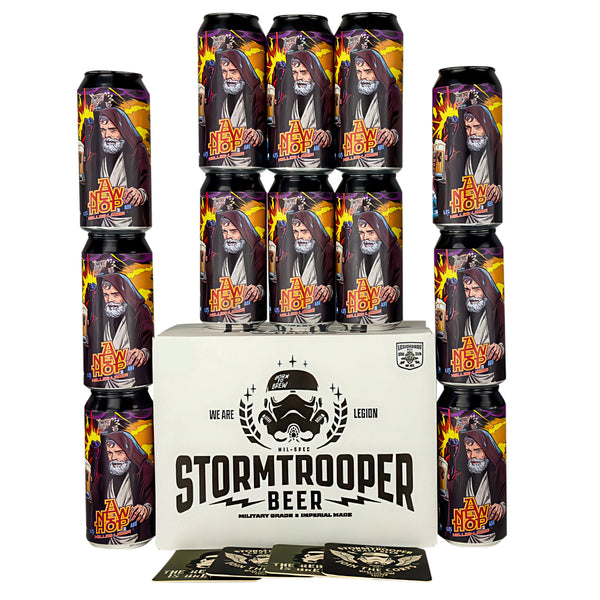 Stormtrooper beer, The Empire beer. A New Hop. Lager. 12 can pack. Beer gift pack. Salt Brewery. Star Wars Gift. Craft Beer