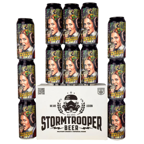Stormtrooper beer, The Empire beer. A Black forest Gateau Stout. 6/12 can pack. Beer gift pack. Salt Brewery. Star Wars Gift. Craft Beer