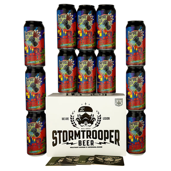 Stormtrooper beer, The Empire beer. New England IPA. 12 can pack. Beer gift pack. Salt Brewery. Star Wars Gift. Cart Beer