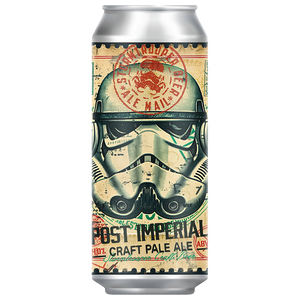 The Empire beer. Stormtrooper beer. Post Imperial, Craft Pale Ale, Pale Ale, 4% ABV. 440ml Craft ale beer can. Premium Craft beer. Beer can