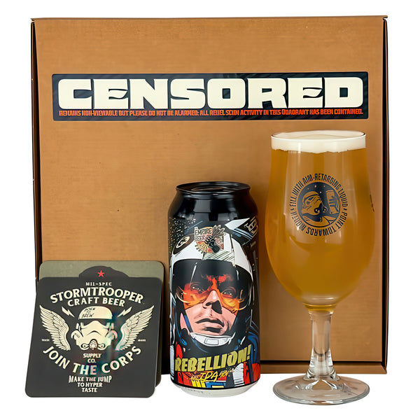 Empire beer co, gift pack 1x440m craft beer + glass, star wars fan, stormtrooper beer