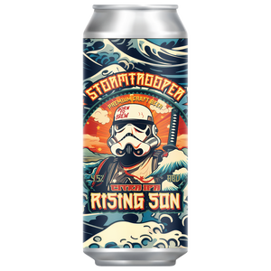 The Empire beer. Stormtrooper beer. Rising son, IPA, India Pale Ale, 4.5% ABV. 440ml Craft ale beer can. Premium Craft beer. Beer can