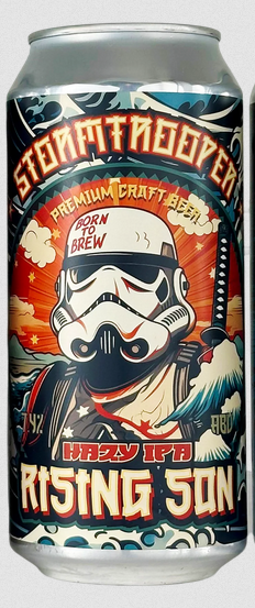 The Empire beer. Rising Son Hazy IPA, 7.4% ABV. 440ml Craft ale beer can. Discounted Price. Low Price. Bargain