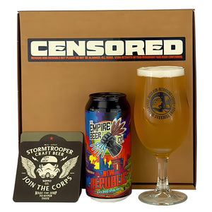 Empire beer co, gift pack 1x440m craft beer + glass, star wars fan, stormtrooper beer