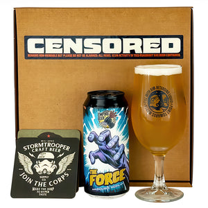 Empire beer co, gift pack 1x440m craft beer + glass, star wars fan, stormtrooper beer