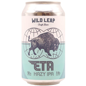 beers of america, Wild Leap, ETA Hazy IPA, 7.5% ABV. 355ml craft beer can